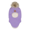 Metsola, MERINO Fur Pom Pom Helmet, Icy Lilac