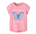 Name it, VOTIA SS Top, Pink Drink Butterfly