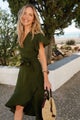 Nakoa, Annika Dress - Pellavamekko, Olive Green