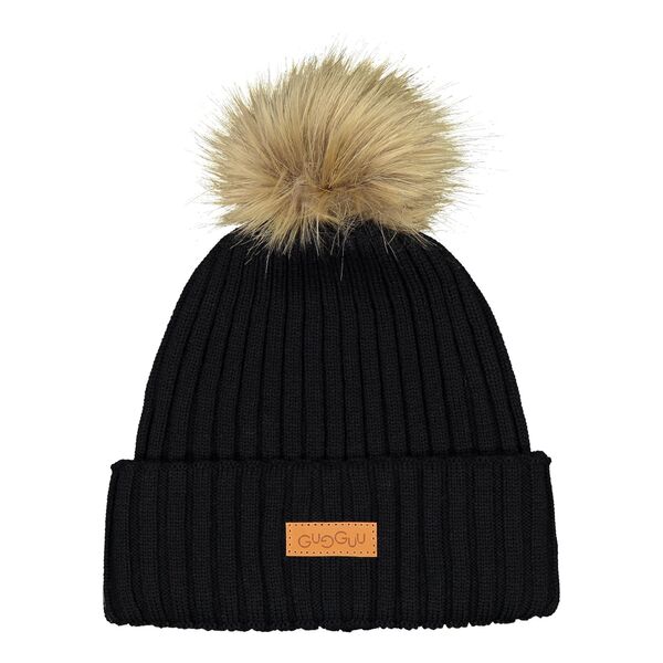 Gugguu, Merino Furry Beanie, Black