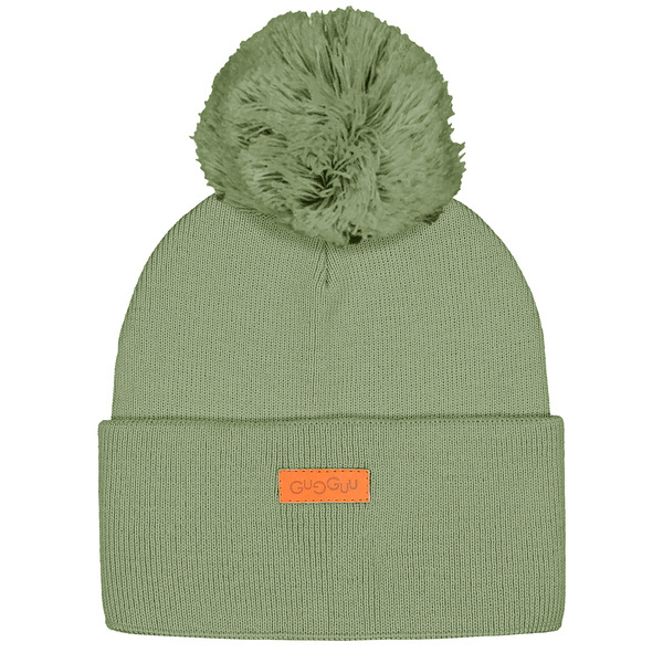 Gugguu, Merino Giant Tuft Basic Beanie, Tractor Olive