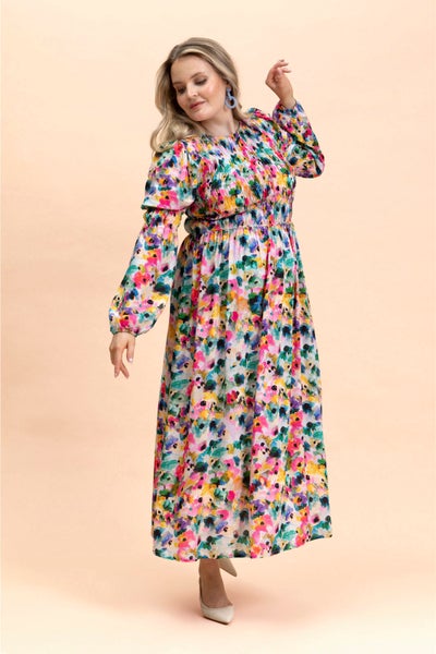 Kaiko, Muse Dress, Aquarelle bloom