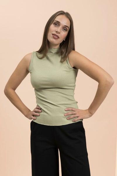 Kaiko, Rib Top, Light Khaki