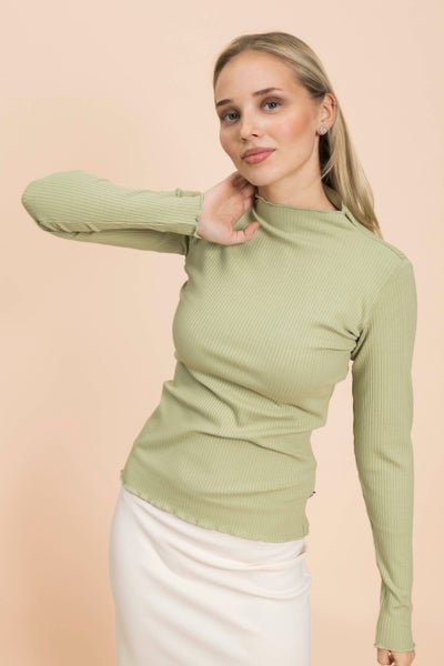 Kaiko, Rib Turtleneck, Light Khaki