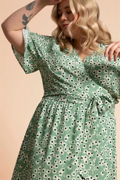 Kaiko, Sway Wrap Dress, Daisy Sage