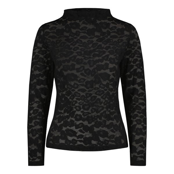 Metsola, MOCK NECK SHIRT, Licorice