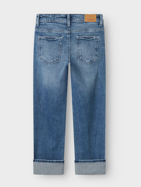 Name It, Rose Straight Fold Jeans, Medium  Blue Denim