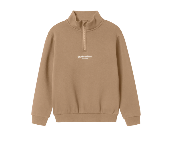 Name it, BRODY vetoketjullinen collegepaita, Pure Cashmere