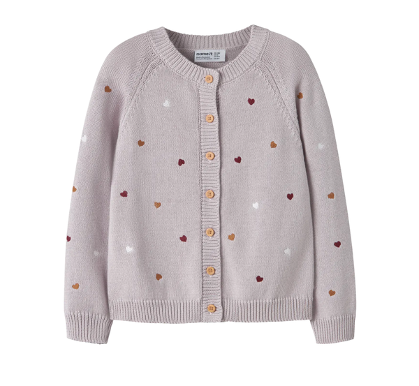 Name it, TEART syd&auml;nkuvioinen neuletakki, Lilac Marble