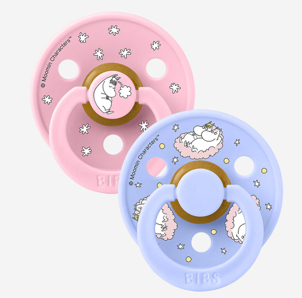 BIBS, Colour LATEX, 2-pack, MUUMI Baby Pink Mix