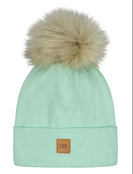 Metsola, Rib Beanie With Fur Pom | Mintie