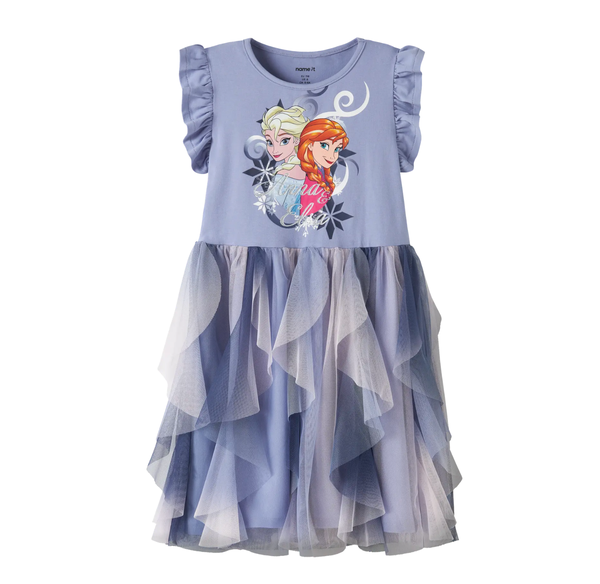 Name it, MOM Frozen lyhythihainen tyllimekko, Purple Impression