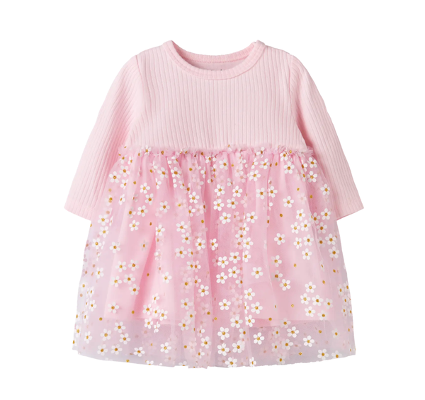 Name It, FLORAL Vauvan tyllimekko, Cradle Pink