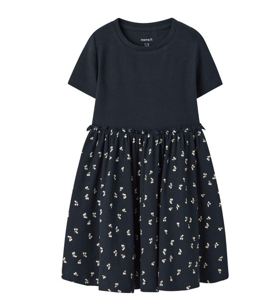 Name it, HAISY, Lyhythihainen Rib mekko, Dark Sapphire kirsikka
