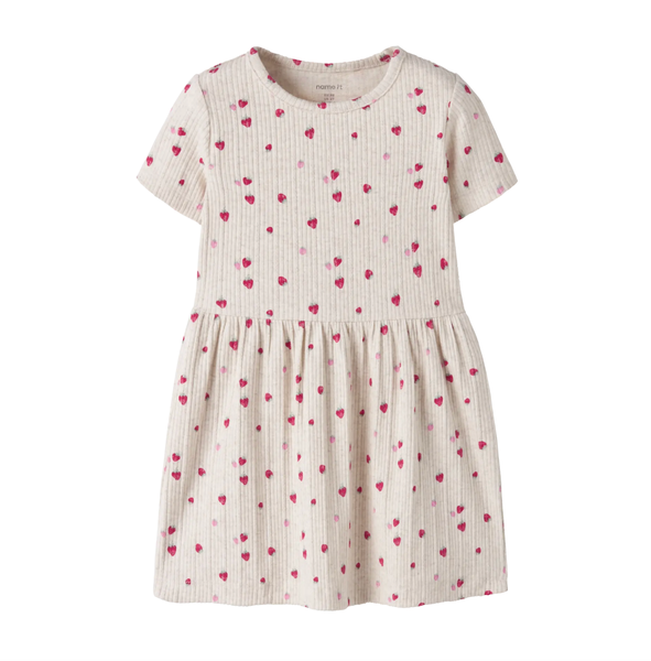 Name it, JELLY SS Dress, Peyote Melange Strawberry