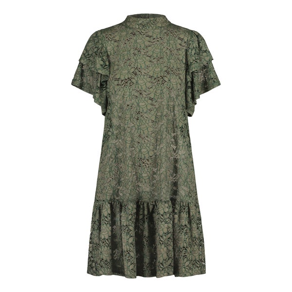 Metsola, FRILLA LACE DRESS, Greenery