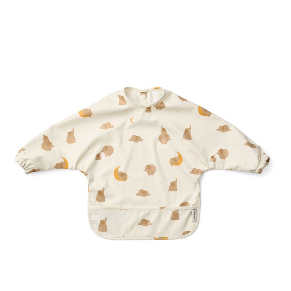 Liewood, Merle Printed Cape Bib, Elephant/creme de la creme