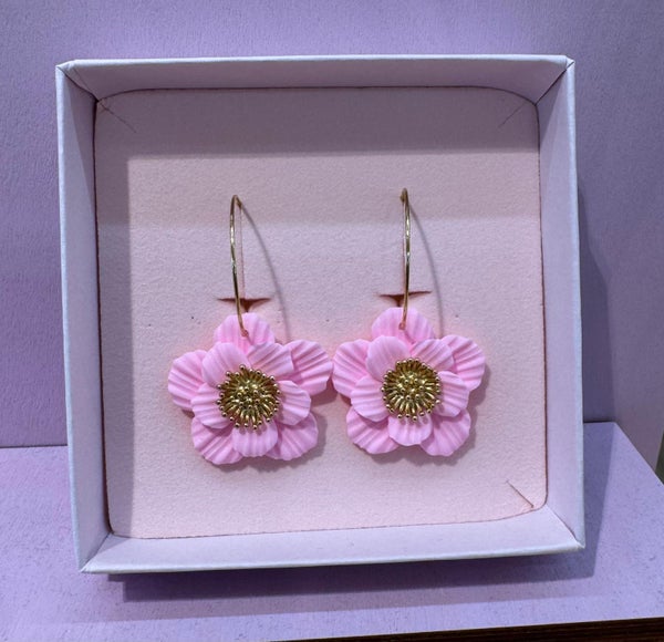 Aamuy&ouml;n Design, JUHANNUSRUUSUT renkaalla, Helmi&auml;isvaaleanpunainen