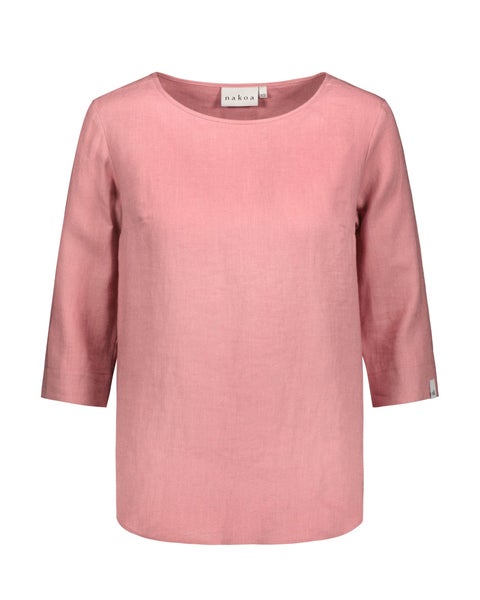 Nakoa, Classic Linen Blouse Pellavapaita, Powder Pink