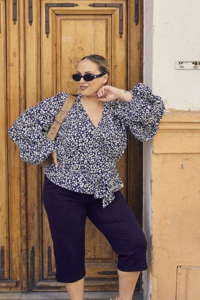 Kaiko, Comfy Capri Pants, Dark Blue