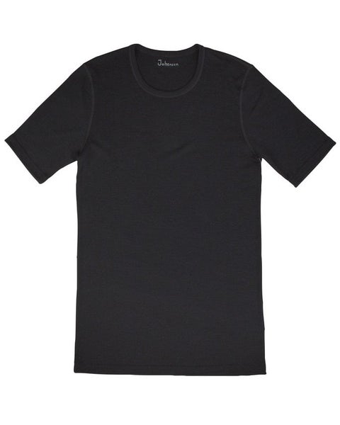 Joha, miesten lyhythihainen merinopaita 234, Black