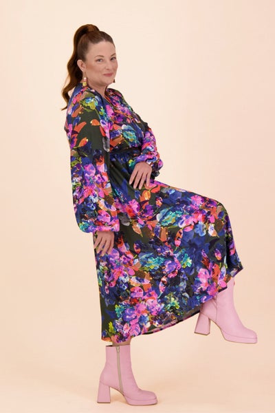Kaiko, Wrap Midi Dress, Sweet Pea