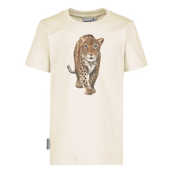 Metsola, Leopard Placement T-Shirt | Milky