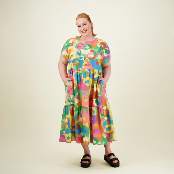 Metsola, MIRACLES TIERED MIDI DRESS, Spring