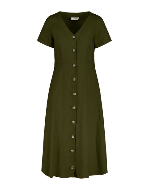 Nakoa, Penelope Dress pellava, Olive Green