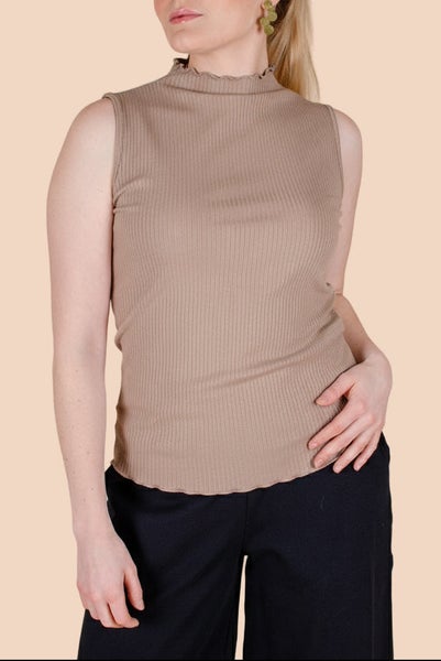 Kaiko, Rib Top, Taupe