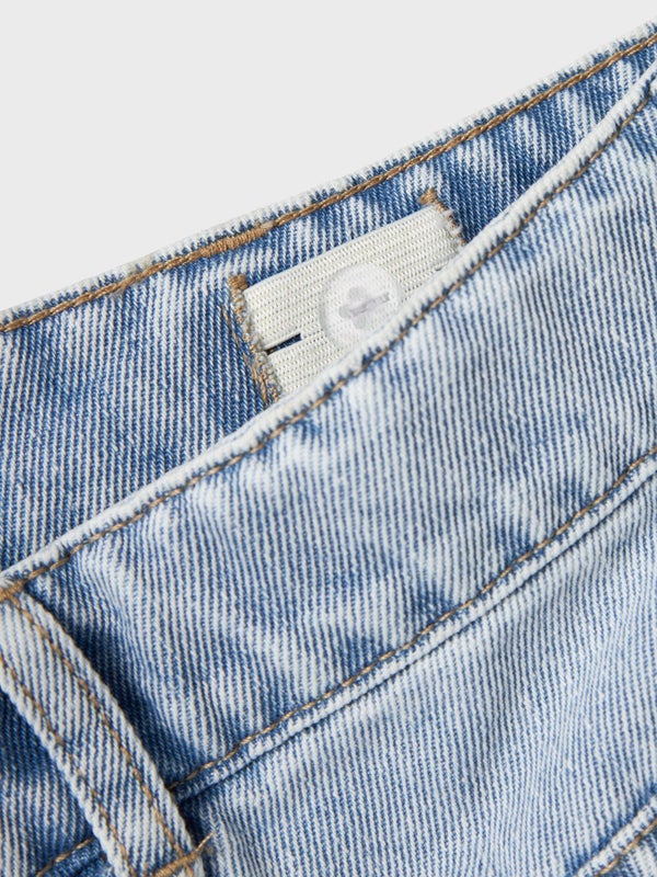Name It, Rose wide gargo Jeans, Light Blue Bleached Denim