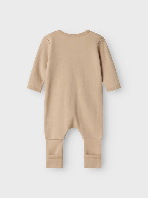 Name It, Nightsuit  Zip 2-pack, Oxford Bear, Oxford tan