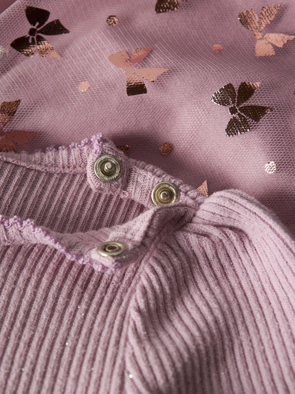 Name it, ROSALLY glittermekko baby, Keepsake lilac