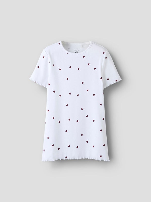 Name it, LINEAS Rib T-PAITA, Bright White