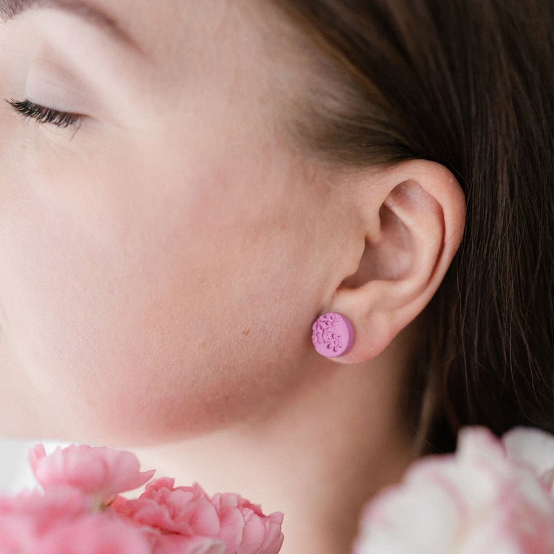 Valla, KUKKA nappikorvakorut, Roosa