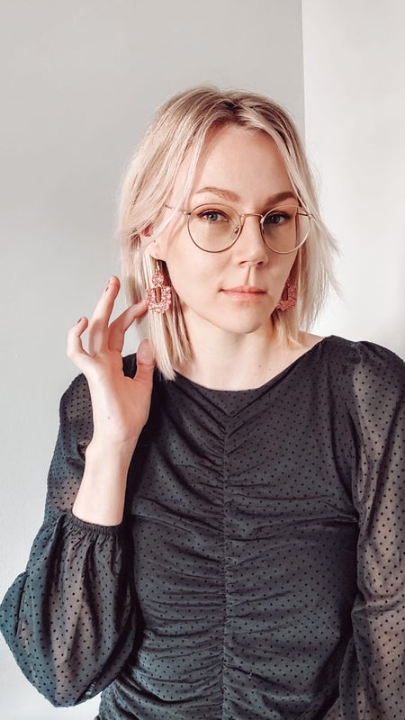 Valla, Glitter Hattara korvakorut, Pinkki