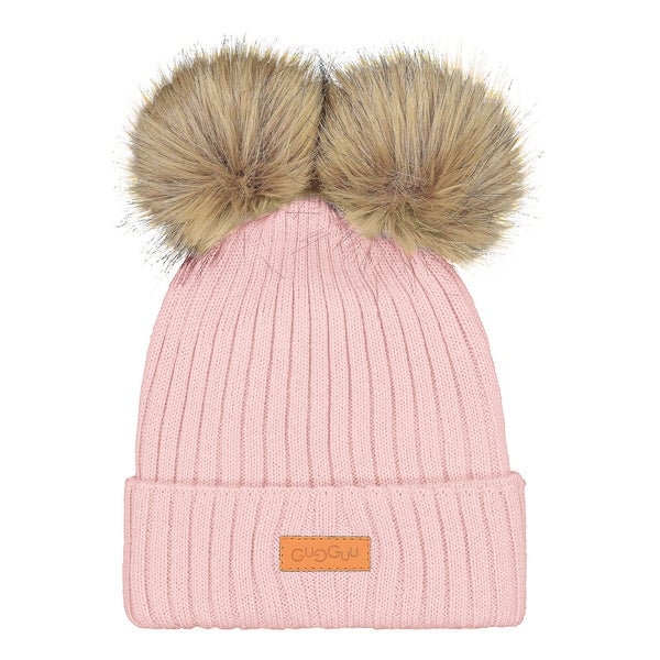 Gugguu, Merino Double Furry Beanie, Starlet Pink