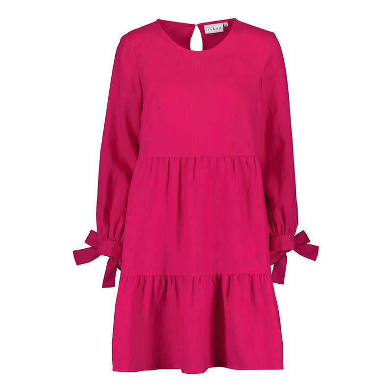 Nakoa, Hailey Dress, Linen, Pink peacock