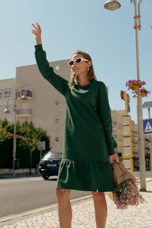 Nakoa, Poppy Dress, Evergreen