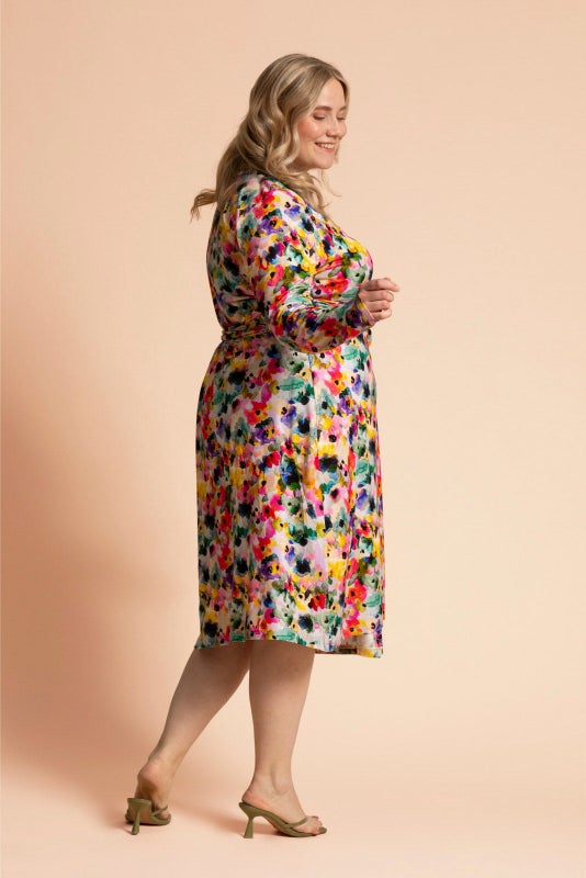 Kaiko, Soft Wrap Dress, Aquarelle Bloom