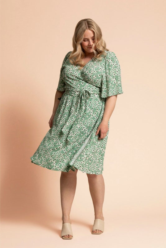 TULOSSA PIAN! Kaiko, Sway Wrap Dress, Daisy Sage