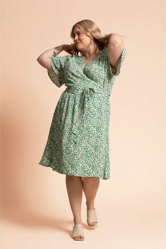 TULOSSA PIAN! Kaiko, Sway Wrap Dress, Daisy Sage