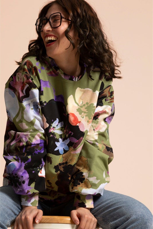 Kaiko, Sweatshirt, Olive Anemone