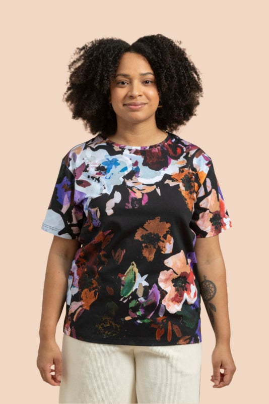 Kaiko, T-shirt, Black Anemone