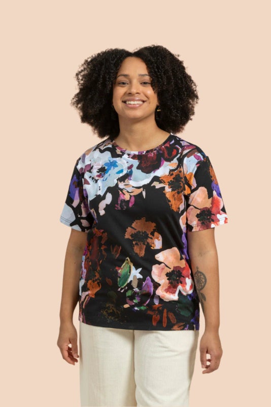 Kaiko, T-shirt, Black Anemone