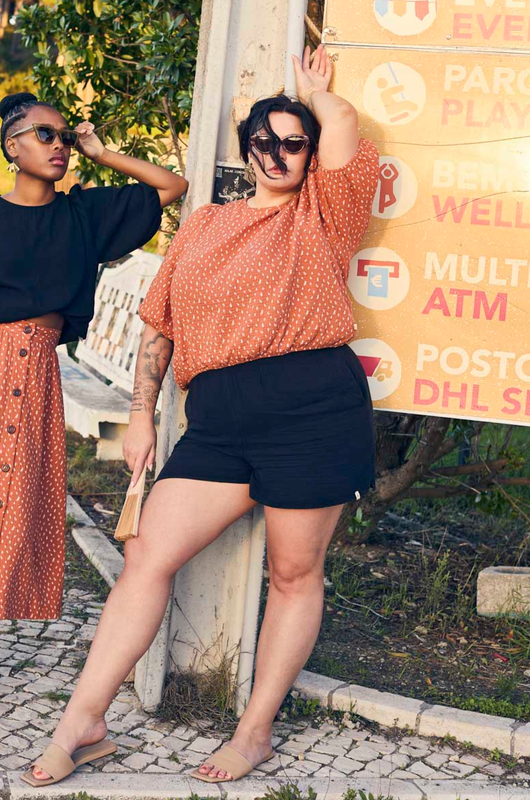 Kaiko, Cropped Blouse, Vintage Leaf