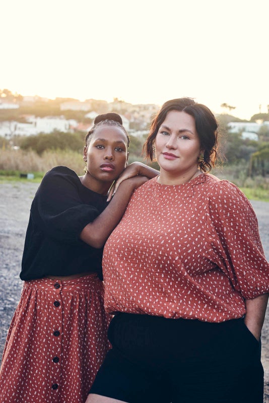 Kaiko, Cropped Blouse, Vintage Leaf