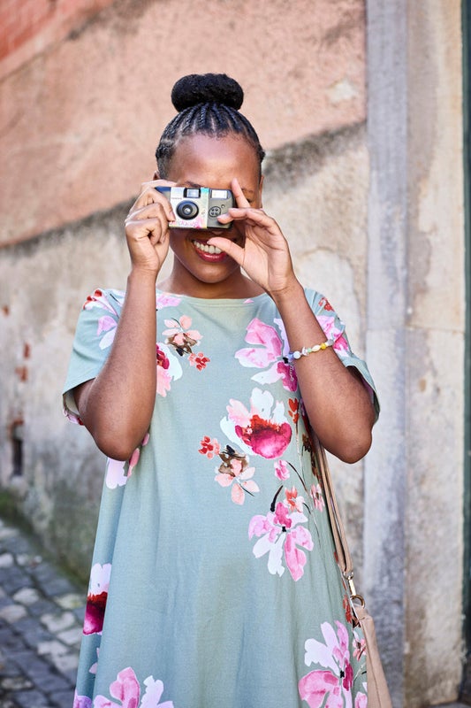 Kaiko, Ruffle T-shirt Dress, Cherry blossom