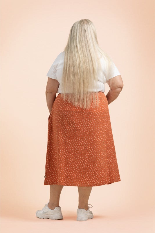 Kaiko, Button Skirt, Vintage Leaf