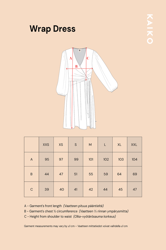 Kaiko, Wrap Dress, Blooming Forest Bright